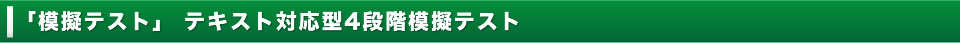 「模擬テスト」テキスト対応型4段階模擬テスト